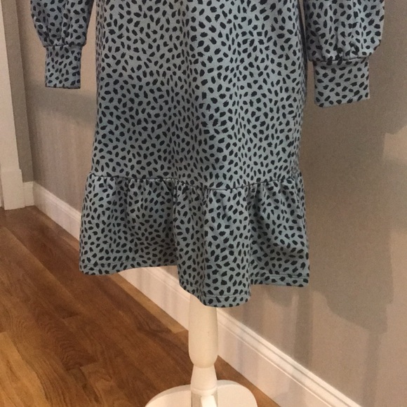 Ann Taylor Animal print peplum sweater dress - Picture 3 of 6